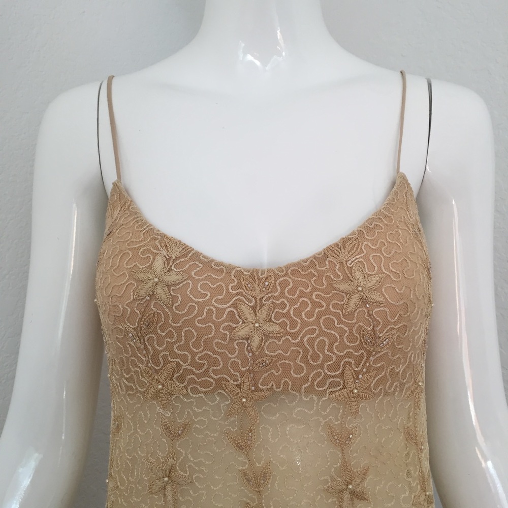 La perla nude floral embroidered camisole - Picture 3 of 8